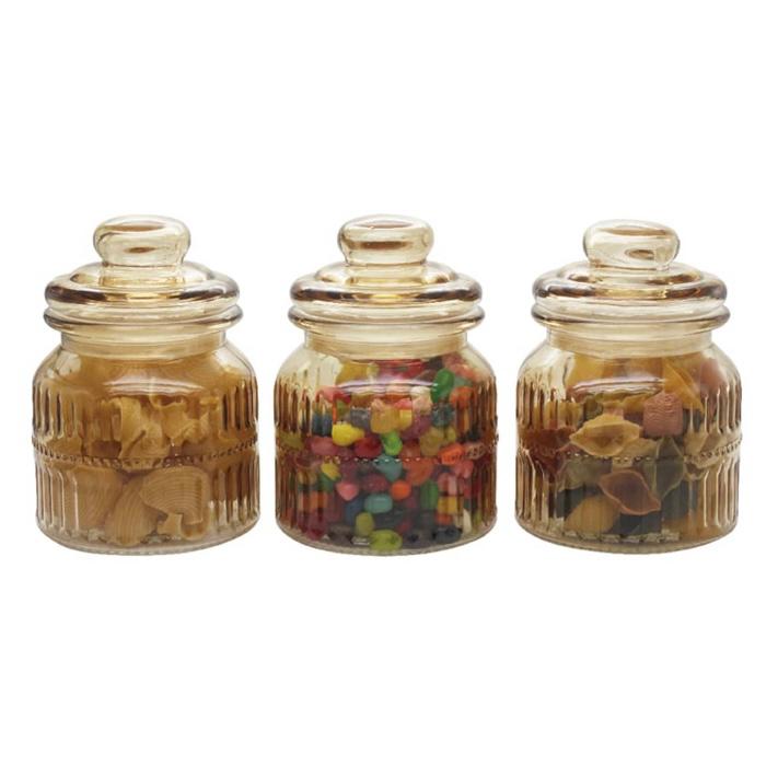 Krishome 600 Ml Set 3 Pcs Stoples - Cokelat