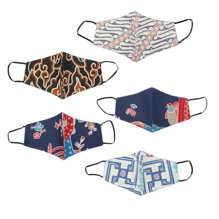 Masker Batik Cap Khar Ukuran L