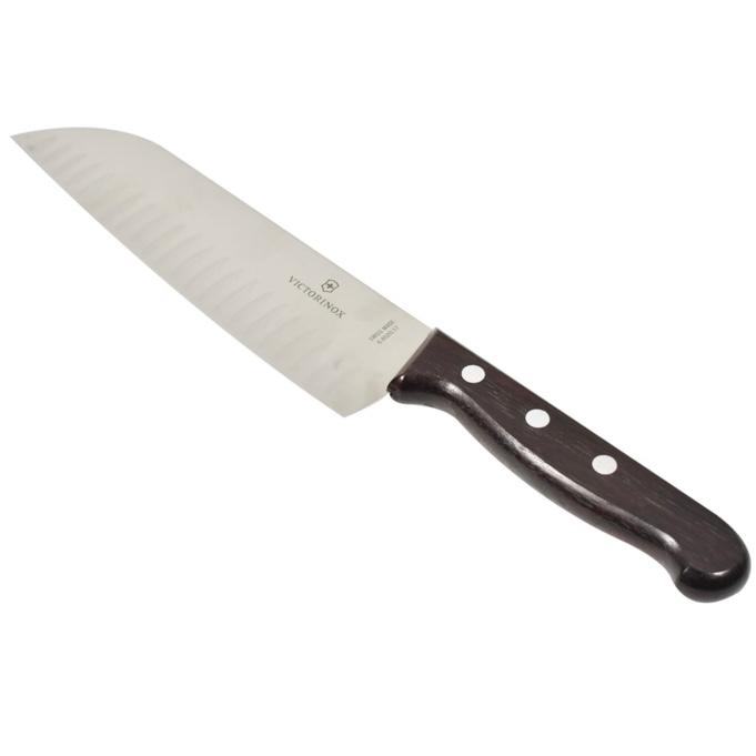 Victorinox 17cm Pisau Santoku Flute Wood