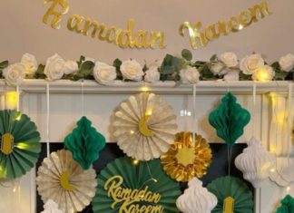 dekorasi idul fitri di rumah