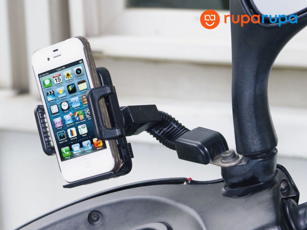 perlengkapan mudik motor penyangga ponsel