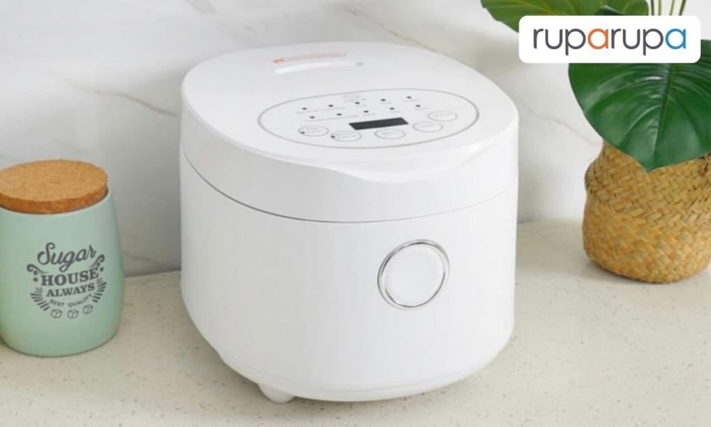 Kels 1.2 Ltr Weldon Rice Cooker Multifungsi - Putih cara memasak nasi