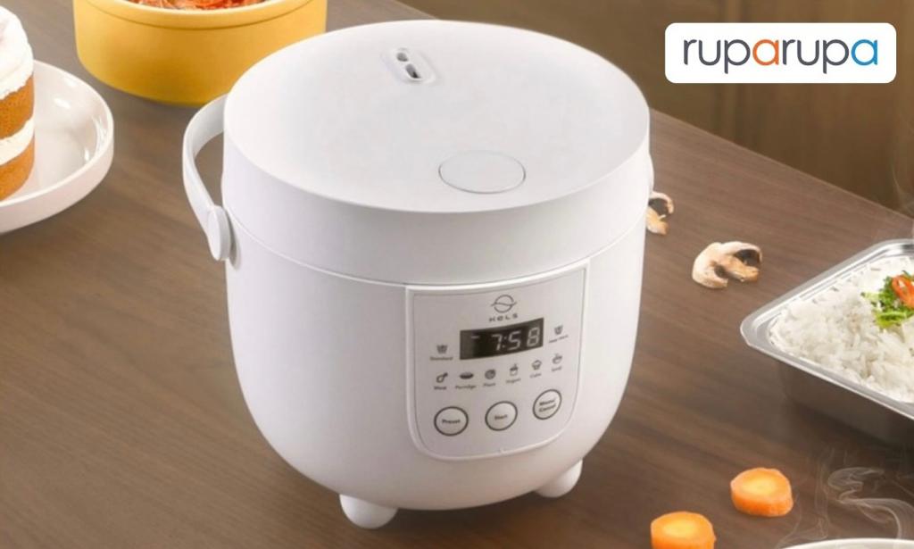 Kels 800 Ml Warner Rice Cooker Multifungsi - Putih cara memasak nasi