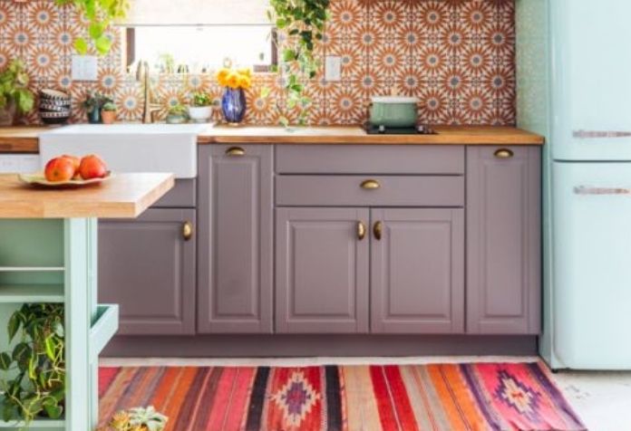 dapur minimalis gaya bohemian