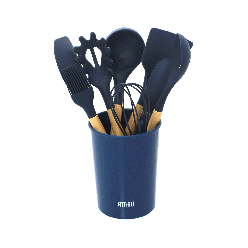 Ataru Set 9 Pcs Alat Masak Silikon - Biru