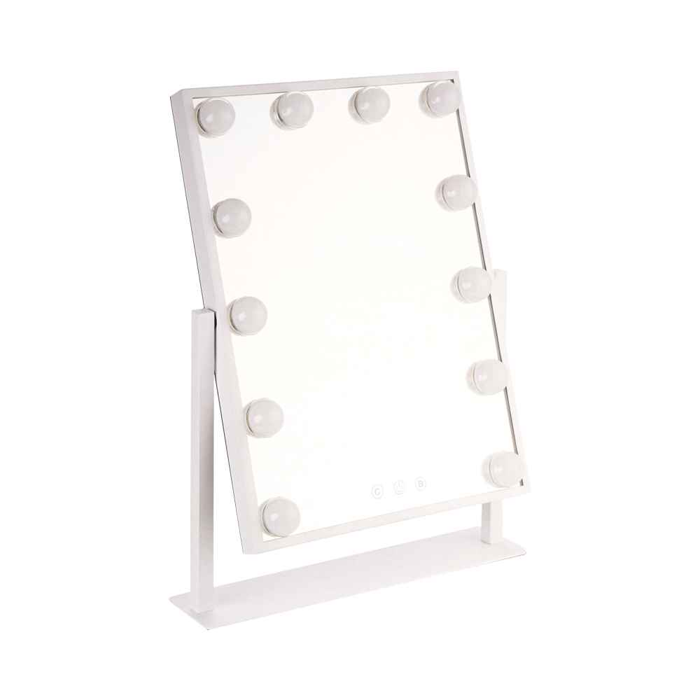 Cermin Rias Meja Dengan Led 30x40cm - Putih
