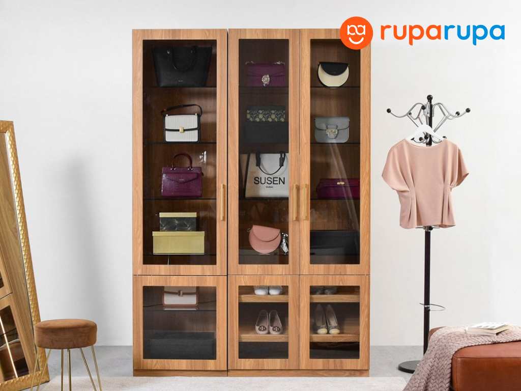 Dionette Kabinet Sepatu & Tas - Cokelat