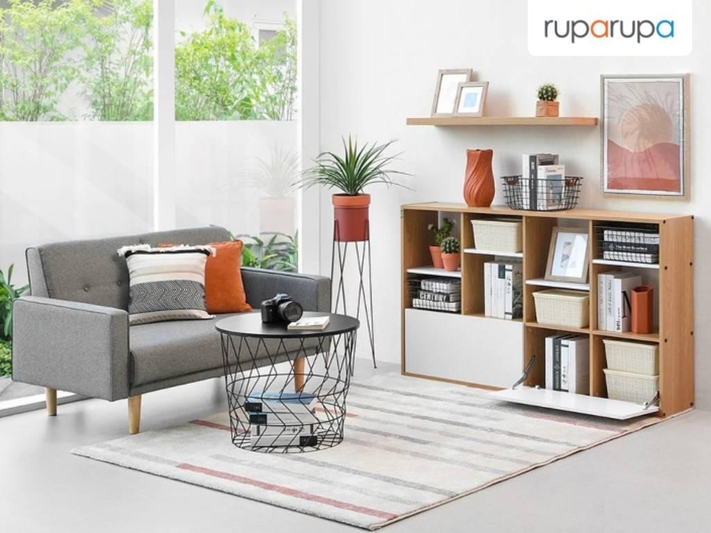 Galvin Rak Buku 4 Tingkat - Putihoak