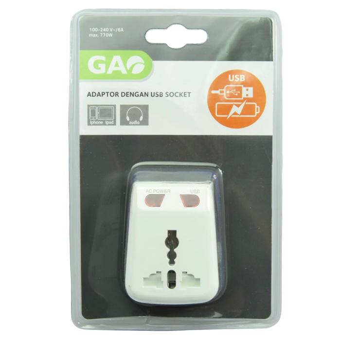 Gao Travel Adaptor Dengan Charger Usb barang yang harus dibawa saat ke luar negeri