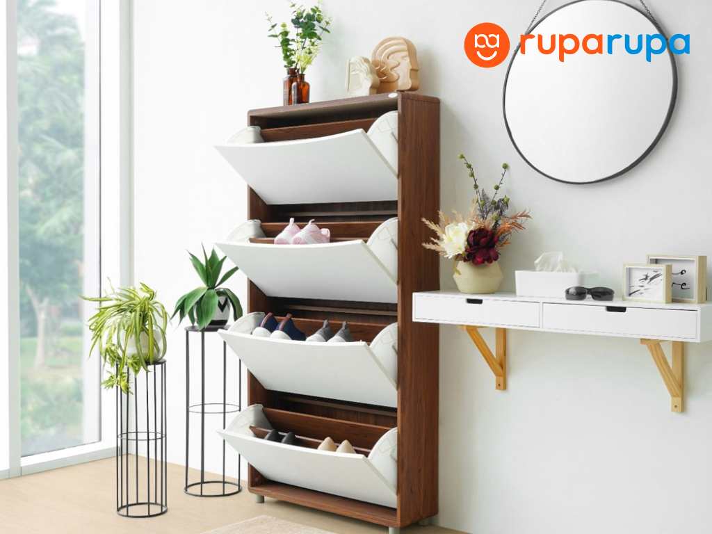 rekomendasi rak sepatu kayu