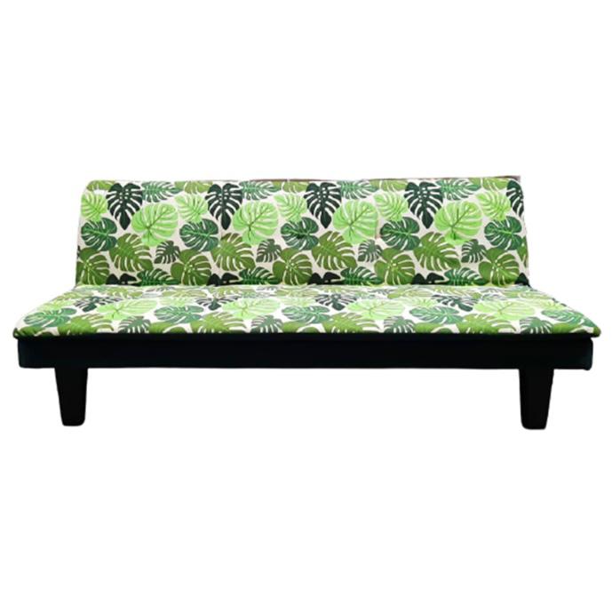 Monstera Sofa Tidur Fabric - Hijau