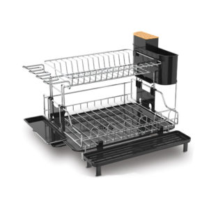 rak piring dengan tempat sendok