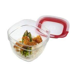 wadah makanan transparan merah