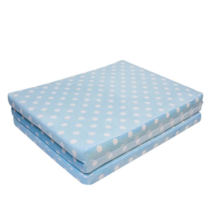 Model kasur tumpuk motif polkadot