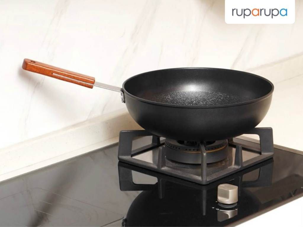 Krischef 28 Cm Wajan Curling - Hitam