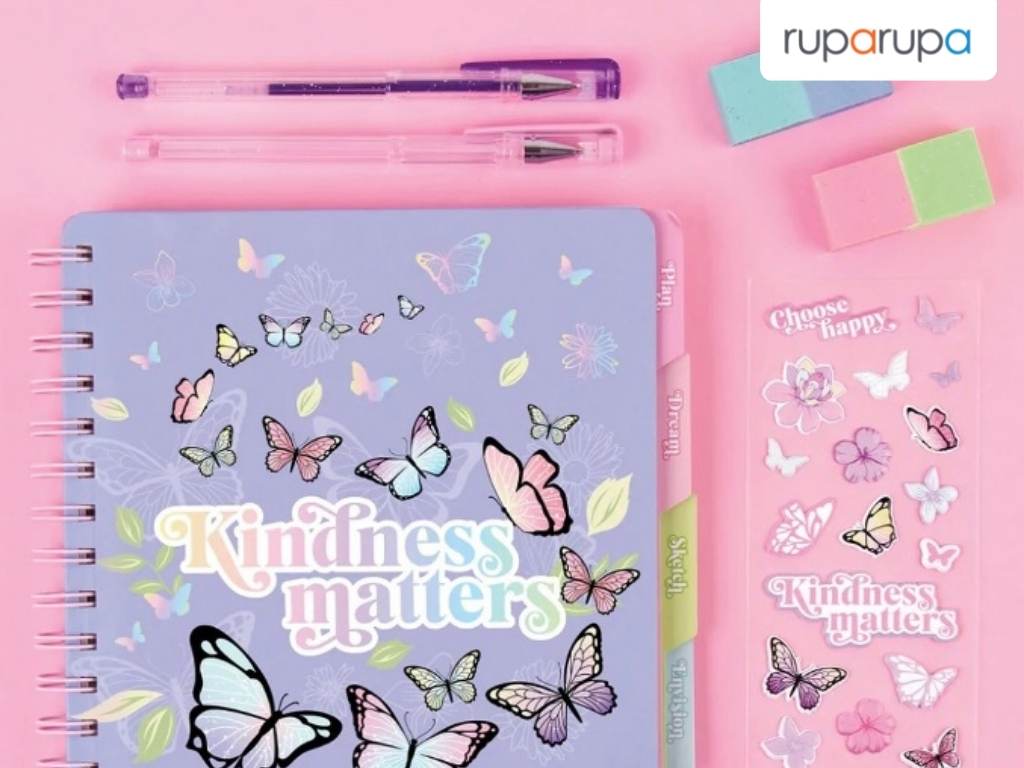 Make It Real Butterfly Deluxe Journaling Set ide playdate