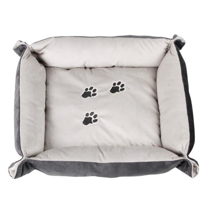 Pawise 64.5x56.5x7.5 Cm Tempat Tidur Anjing Dengan Motif Jejak Kaki