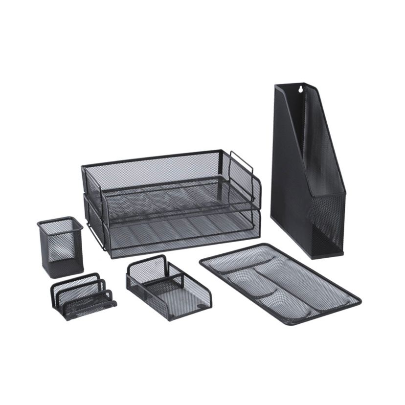 Tempat menyimpan peralatan kantor di atas meja