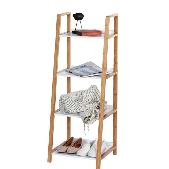 Rak kayu modern dengan model sederhana