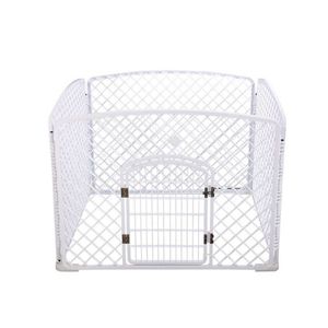 Playpen Kandang Anjing 100x100x75 Cm - Putih