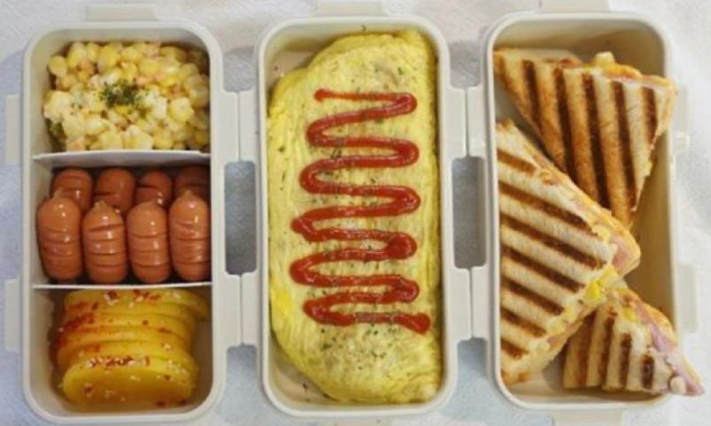 resep bento anak sandwich dan omelet