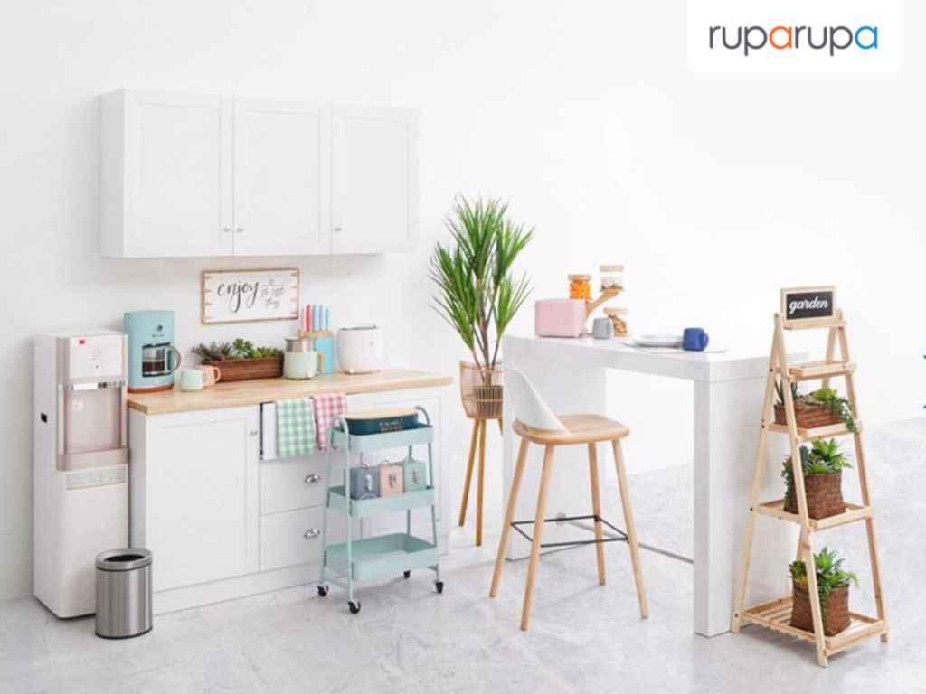 Ablock Meja Bar - Putih