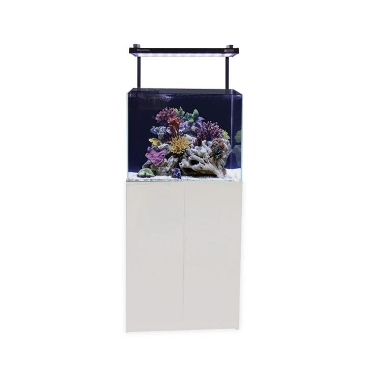 Aqua One Set Akuarium Dan Kabinet Mini Reef 120 60x45x45 Cm - Putih Meja aquarium