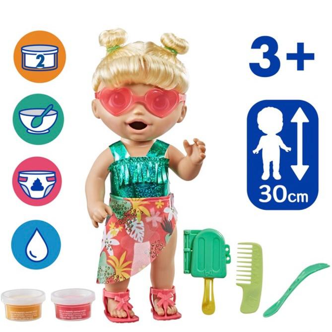 Baby Alive Boneka Bayi Sunshine Snack Blonde Hair