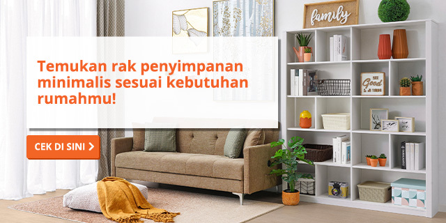 banner inspirasi Ruparupa 15 Agustus rak minimalis