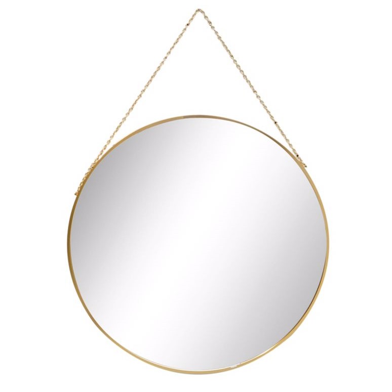 Cermin Dinding 60 Cm Bundar U28 - Gold Ruang tamu mewah