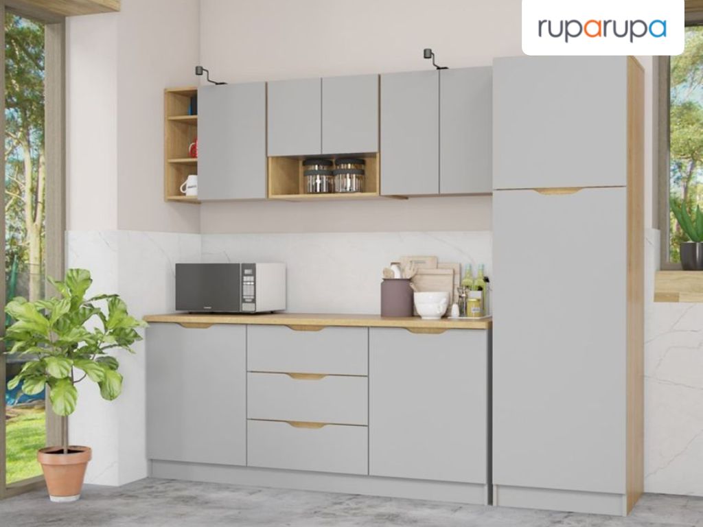 Ivy Kitchen Set 1.8 Mtr - Oak abu-abu