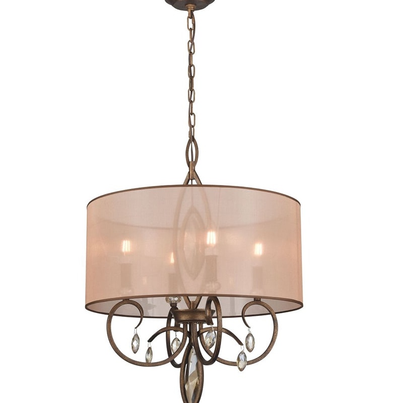 Lampu gantung dengan aksen gold