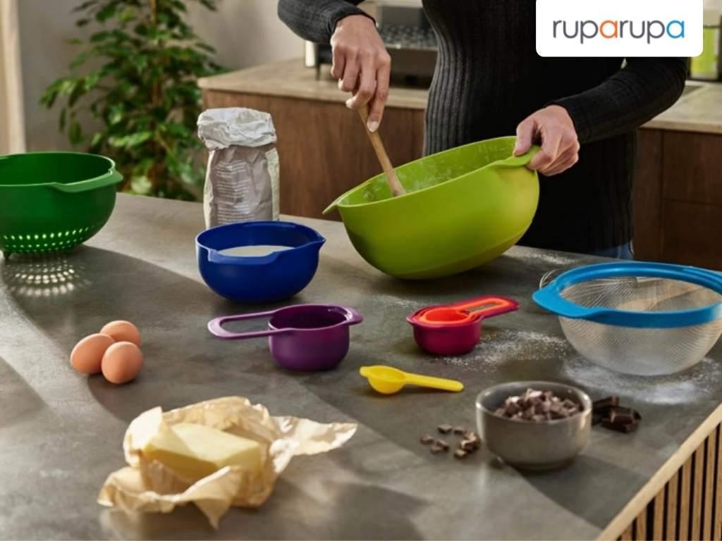 Joseph-joseph Nest Plus Set 9 Pcs Mangkuk Adonan Multi Color
