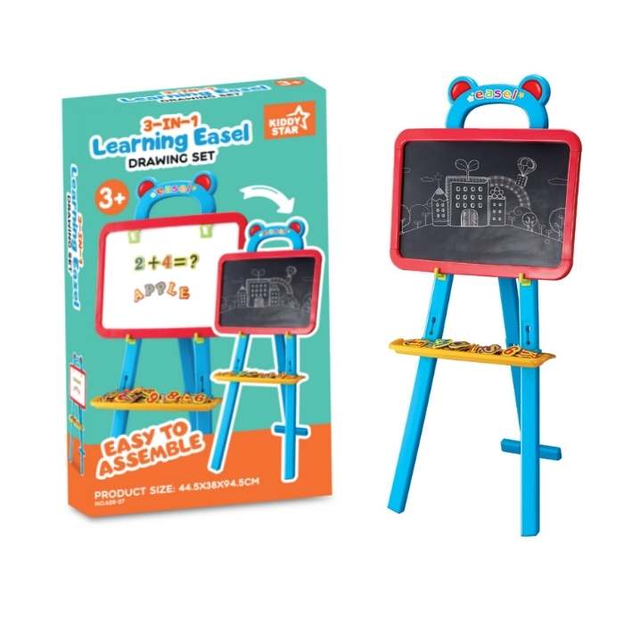 memilih kado anak Kiddy Star Papan Tulis Learning Easel 3in1