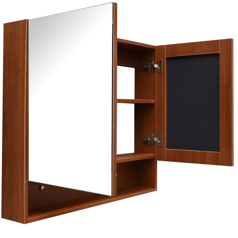 Gunakan furniture multifungsi berupa kaca dan kabinet kamar mandi