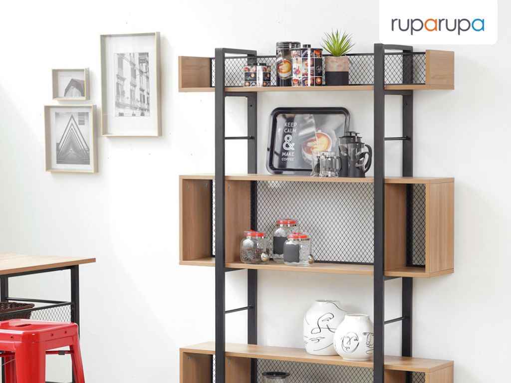 desain rak minimalis serbaguna