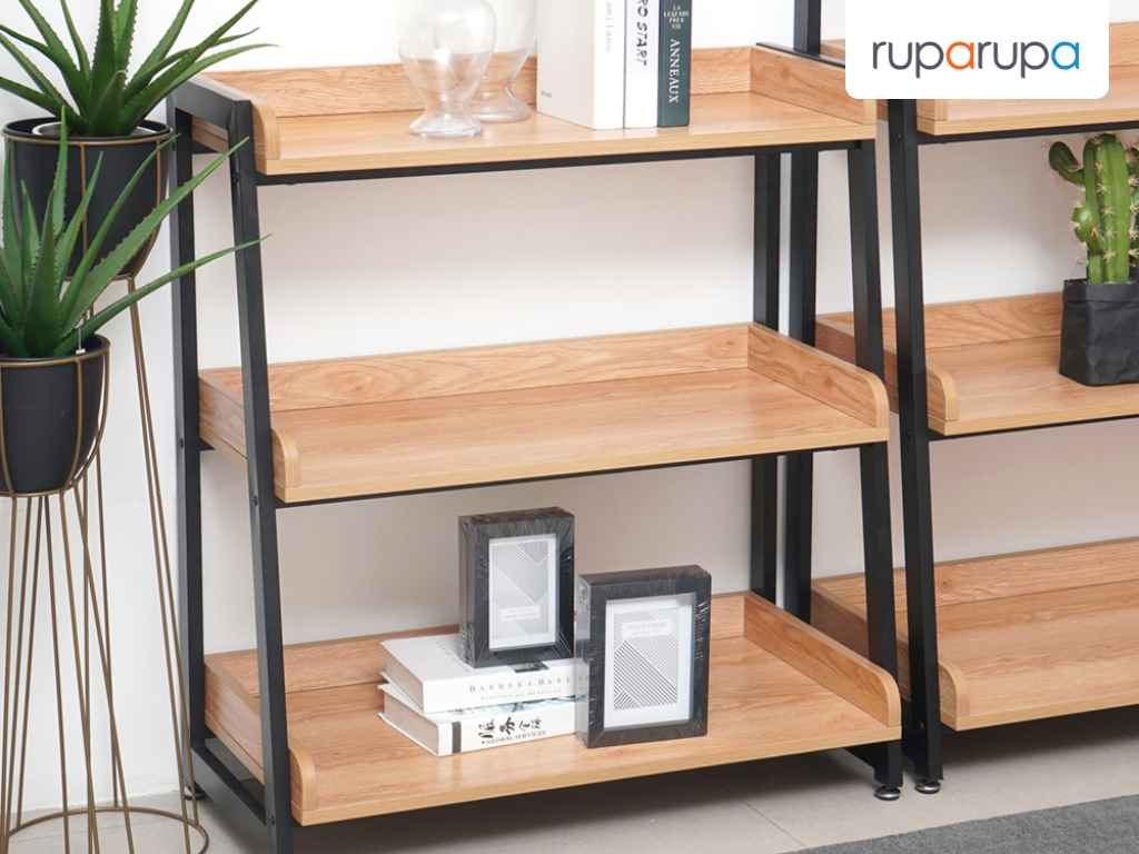 desain rak minimalis jenis 3 tingkat