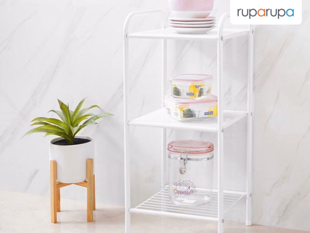 Rak Minimalis 3 Tingkat - Putih