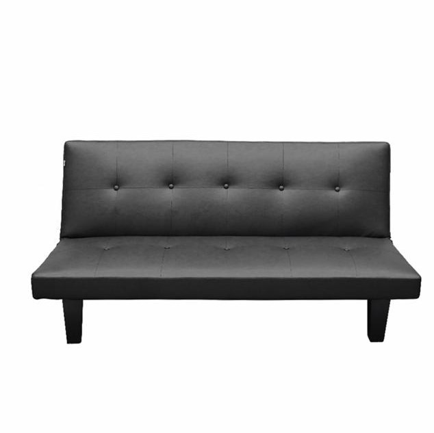 sofa tidur kulit hitam