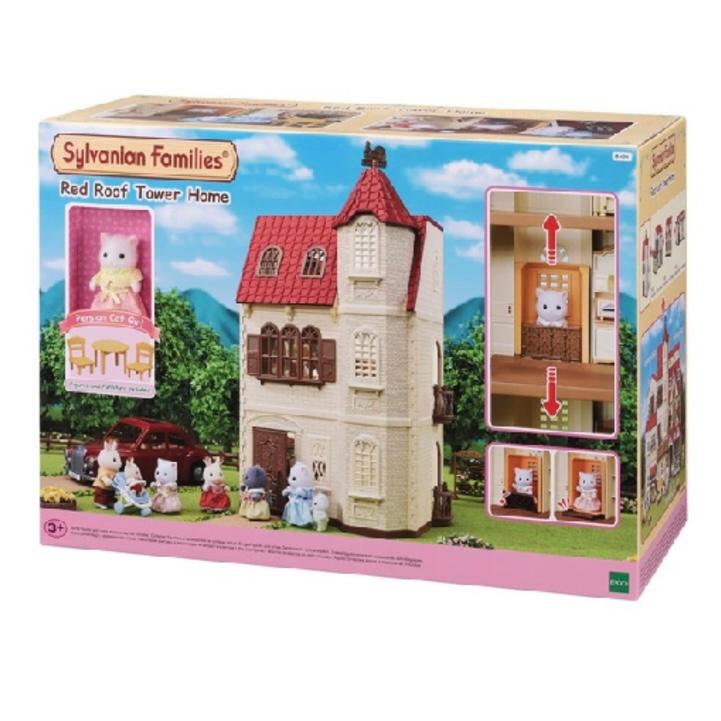 menyimpan Sylvanian Families-red Roof Tower Home Esfh54000