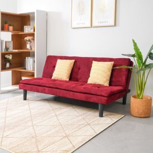 geneva sofa tidur merah