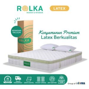 perabot kamar tidur kasur rolka latex