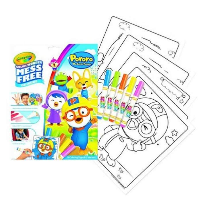 mainan menggambar dan mewarnai Coloring Pages Crayola Pororo Foldalope