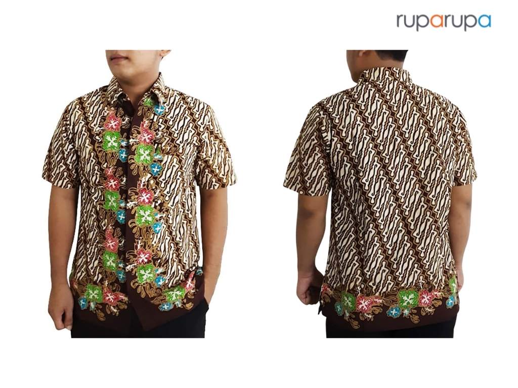 Pendopo Kemeja Batik Motif Pamor Lengan Pendek Slim Fit