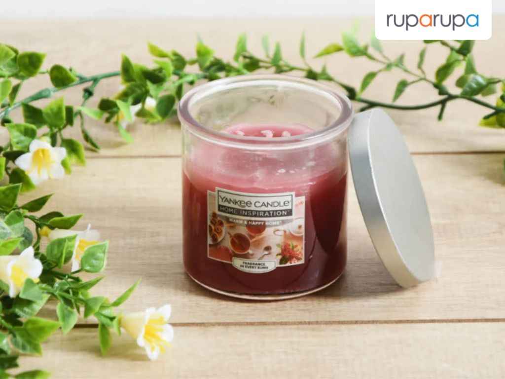 Yankee Warm And Happy Home Lilin Aromaterapi 113 Gr - Merah