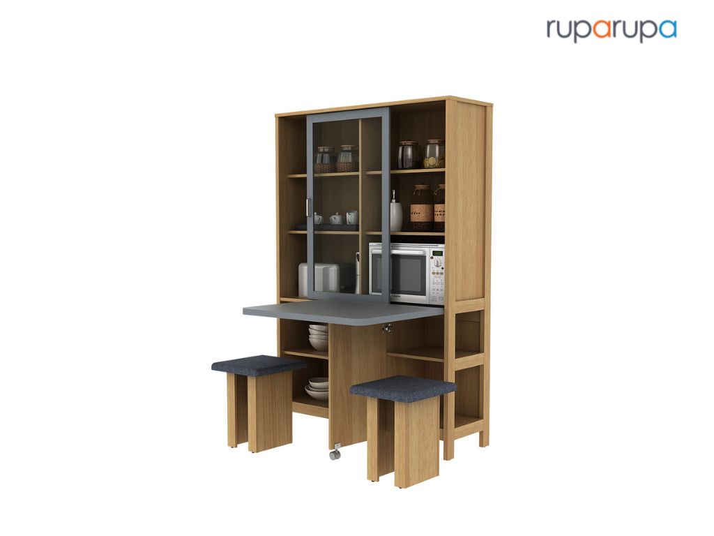 kabinet dengan meja makan multifungsi