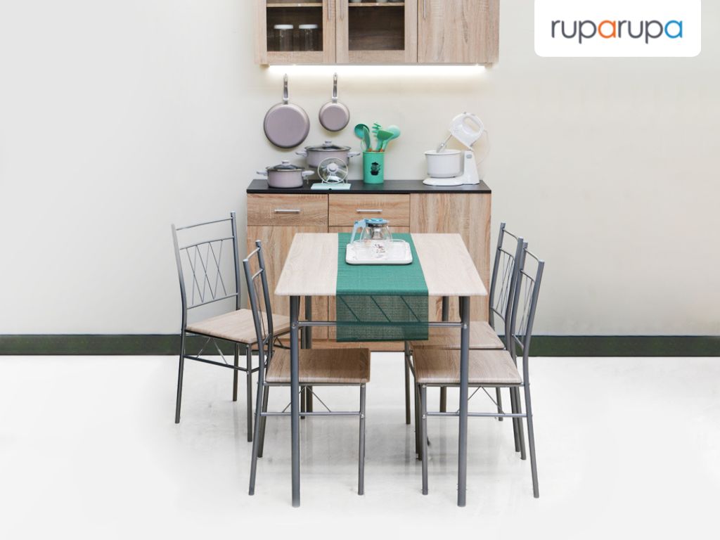 meja makan 4 kursi selma harold