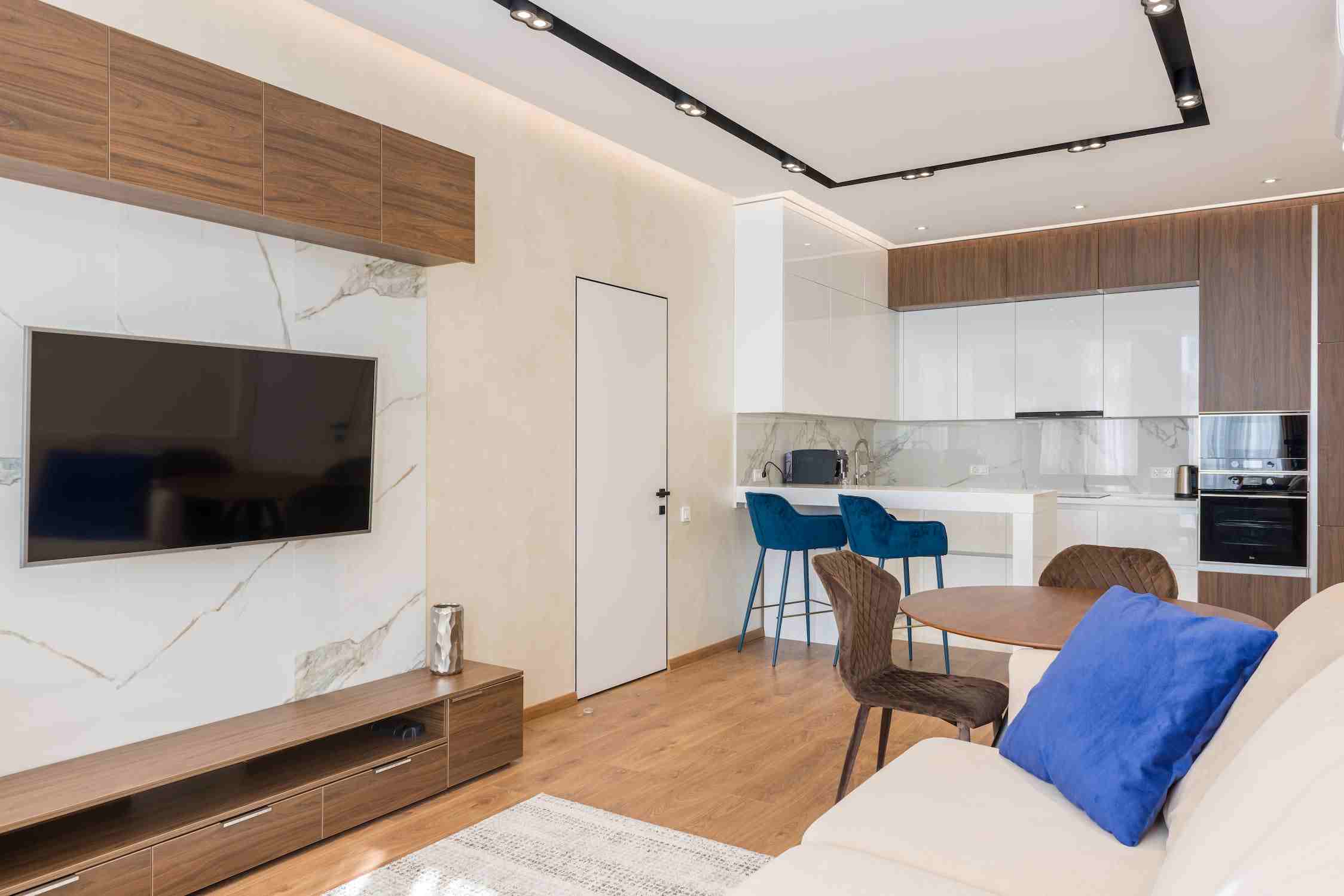 desain ruang keluarga minimalis dengan dapur modern