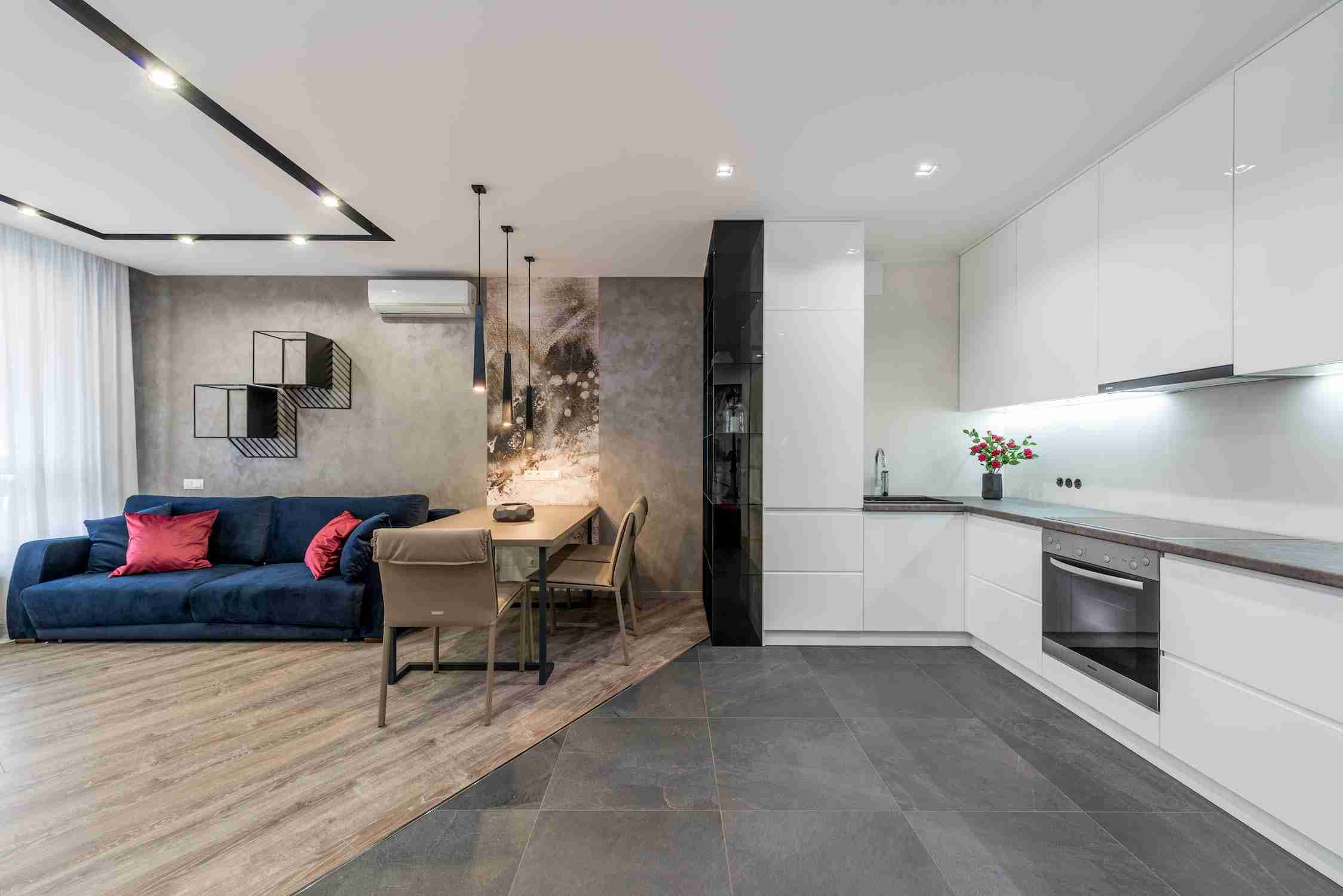 desain ruang keluarga minimalis dengan dapur modern
