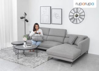 ruang tamu industrial